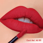 رژ لب مایع مخملی مات سرژه کد 101 (Classic Red) - Image 4